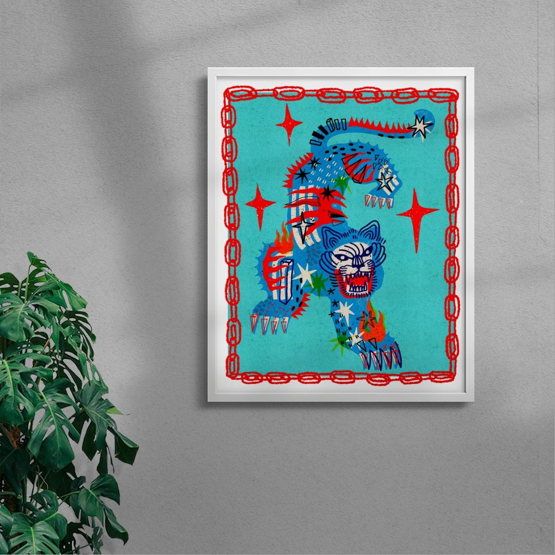 Tiger in Blue