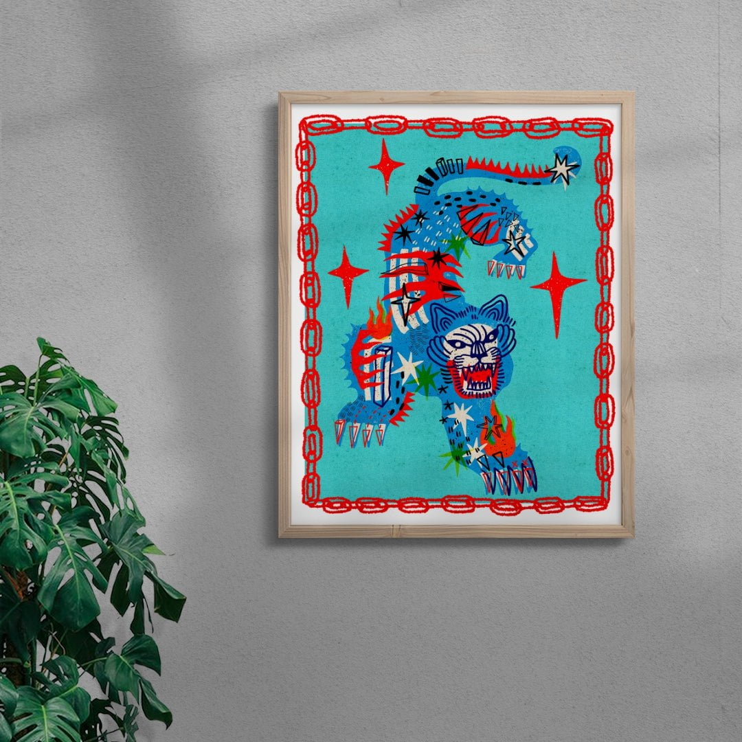 Tiger in Blue