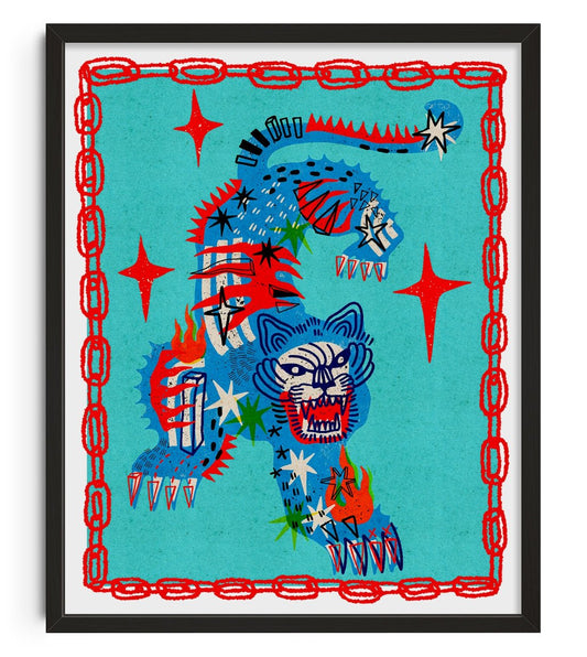 Tiger in Blue