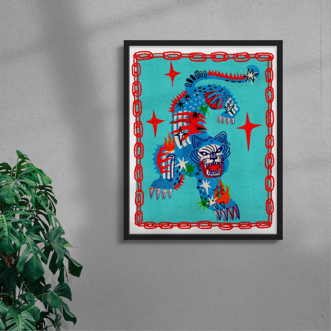 Tiger in Blue